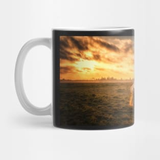 Horse Walking at Sunset Mug